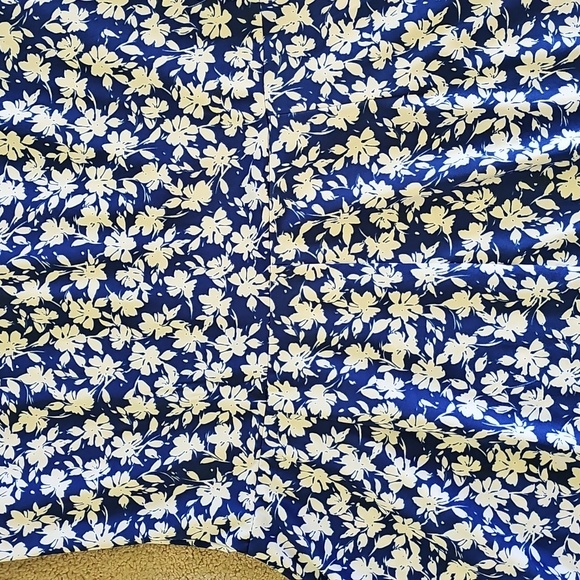 Floral Blue and White Womens Dress - Picture 6 of 9